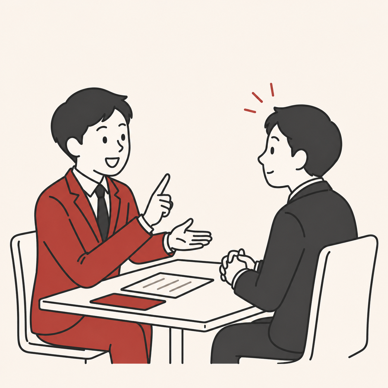 広告設計の打ち合わせのイメージ